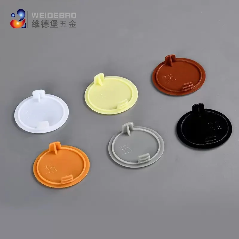 Furniture Hardware Fittings - 10 buah penutup engsel plastik bulat