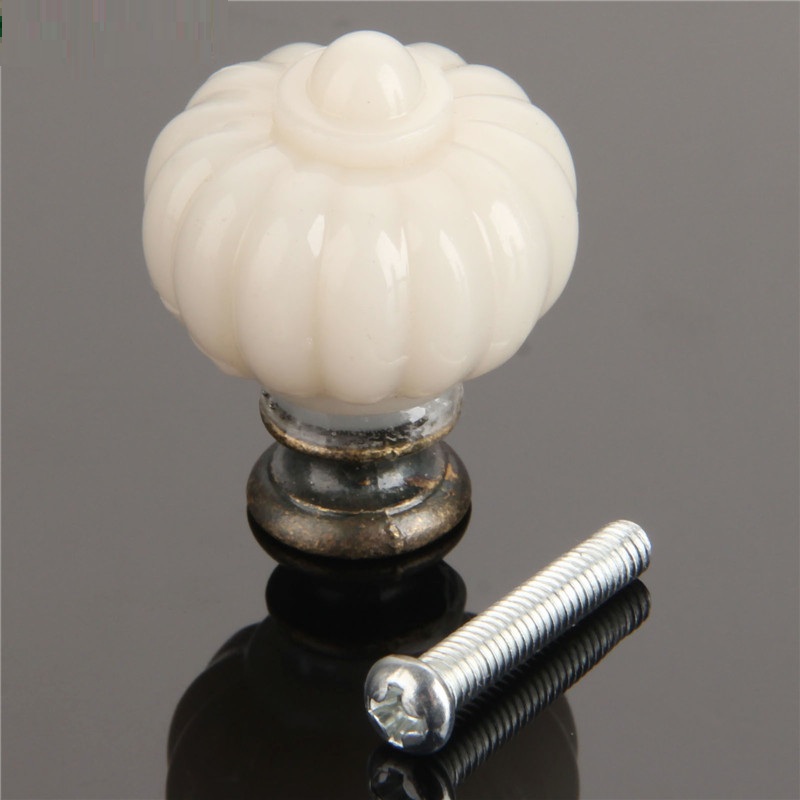 Furniture Hardware Pulls - 1 Buah Kenop Kabinet Labu Putih