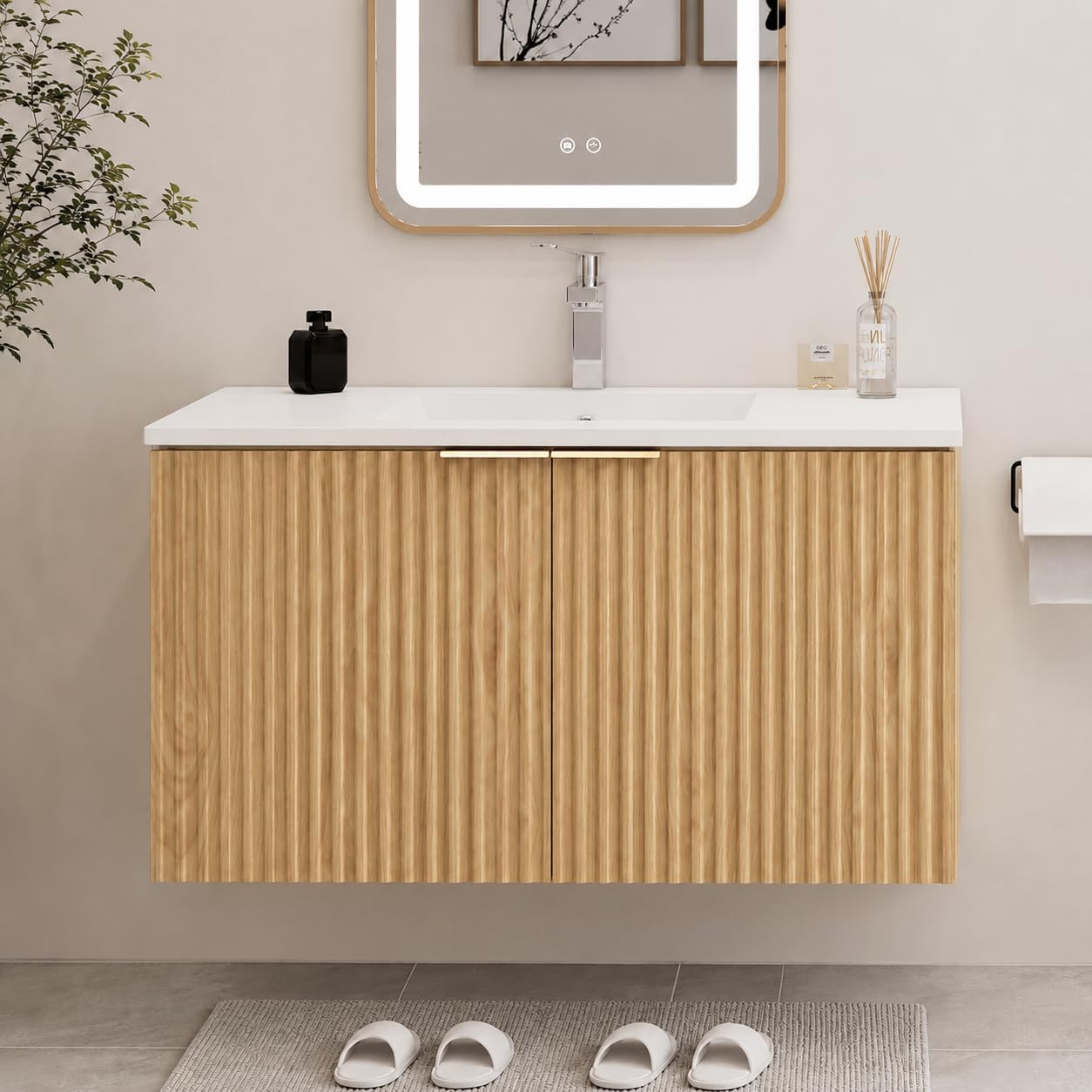 Furniture Hardware Fittings - Rak Kabinet Kamar Mandi Modern Terapung