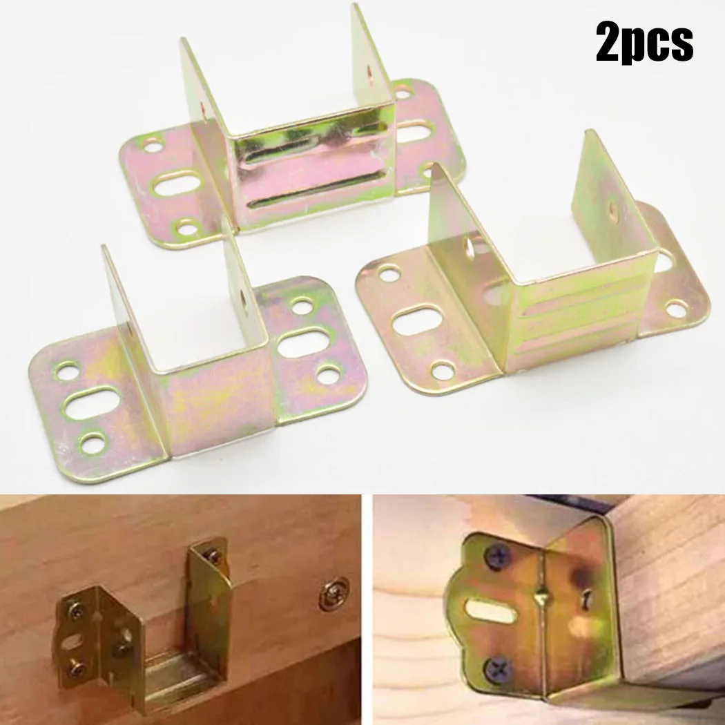 Furniture Hardware And Fittings - 2 buah braket tempat tidur logam
