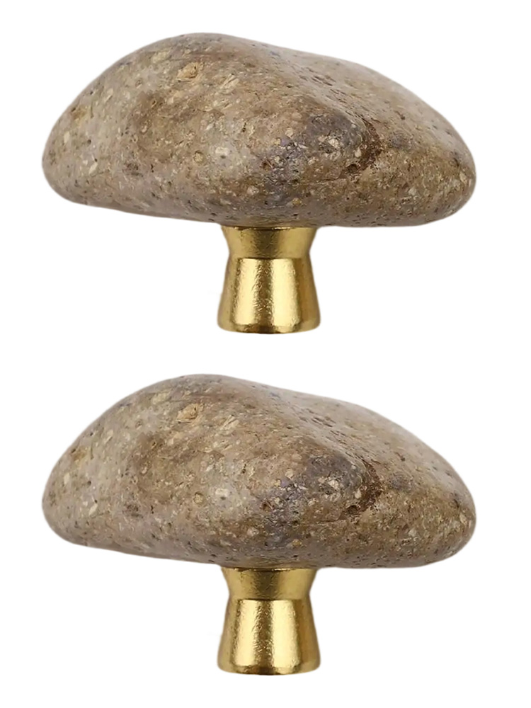 Unique Furniture Hardware Pulls - 2 Buah Pegangan Pintu Batu Alam