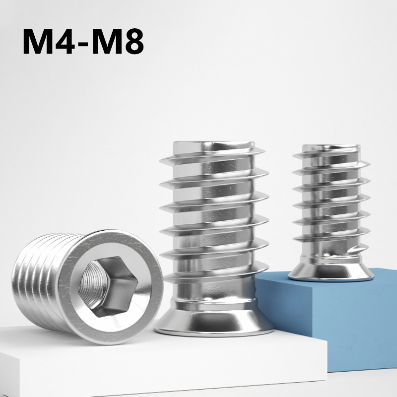 Furniture Hardware Threaded Inserts - Mur Baut Soket Hexagonal Baja Tahan