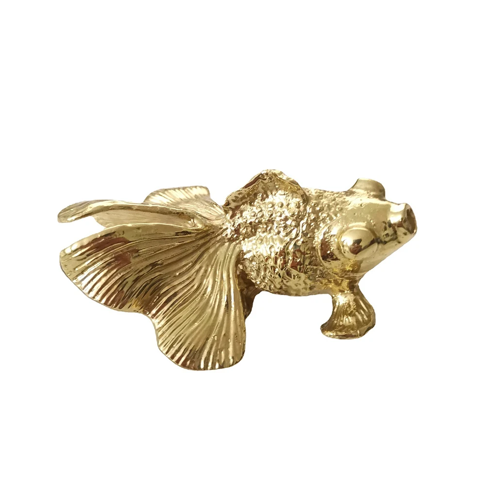 Unique Furniture Hardware Pulls - 1 buah tombol ikan mas kuningan