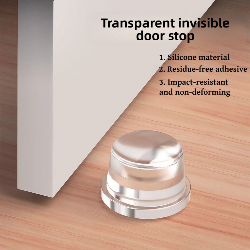 Furniture Hardware Pulls - Penahan Pintu Silikon Pelindung Dinding Pegangan