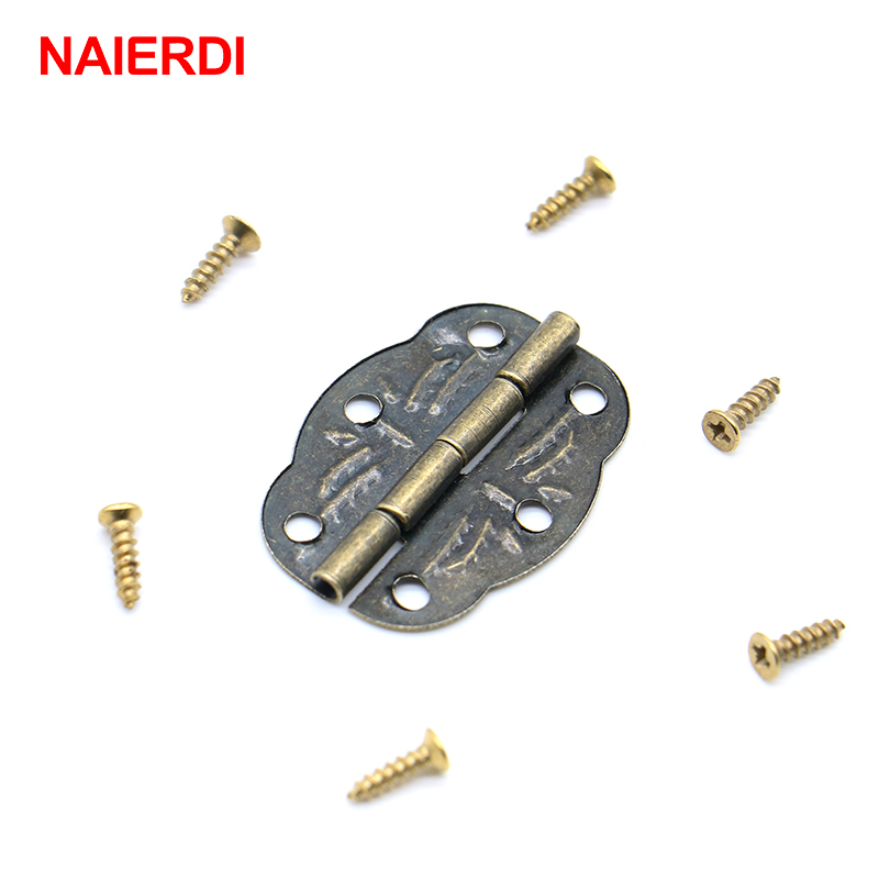 Furniture Hardware And Fittings - 20Pcs NAIERDI Perunggu Engsel Dekorasi Kotak