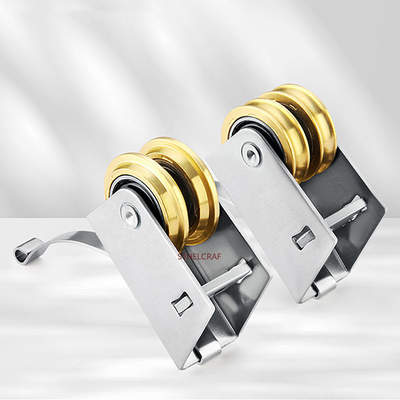 2 Buah Roda Rel Pemandu Pintu  - Furniture Rails Hardware ulasan dan harga