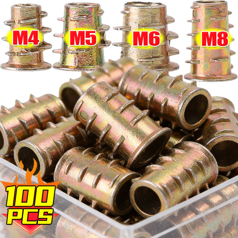 Mur baut sekrup kayu M4 M5 M6  - Furniture Hardware Threaded Inserts ulasan dan harga