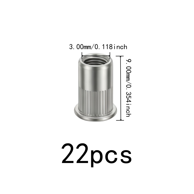 22 buah Mur Insert Berulir M3  - Furniture Hardware Threaded Inserts ulasan dan harga