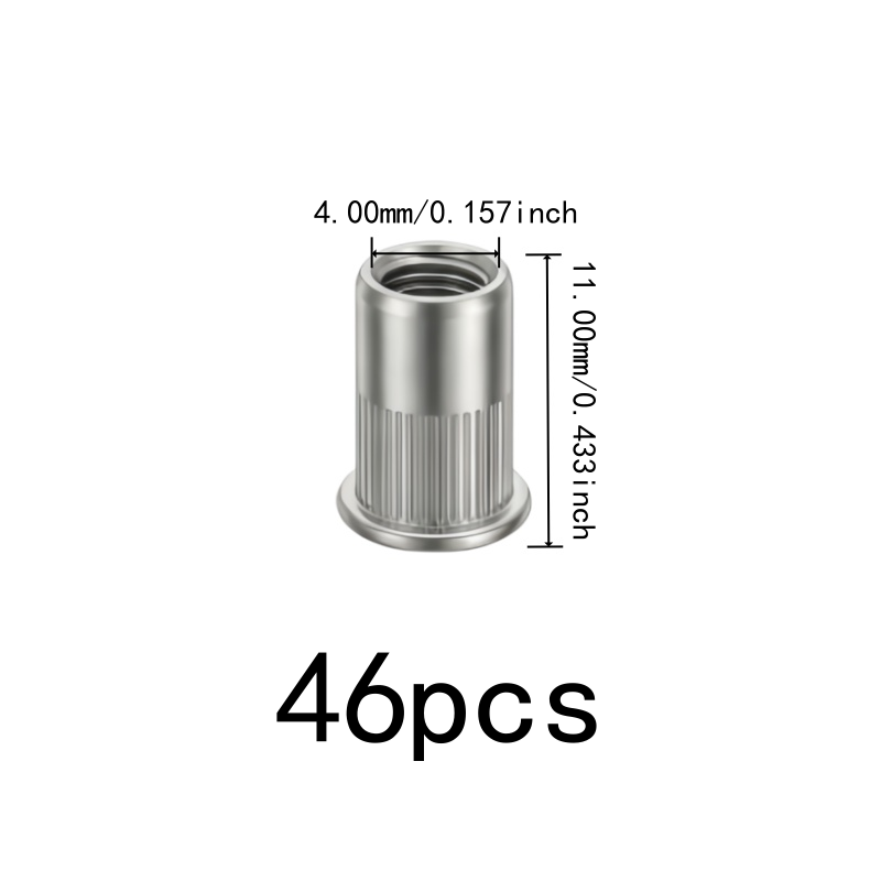 46 buah Mur Insert Berulir M4  - Furniture Hardware Threaded Inserts ulasan dan harga