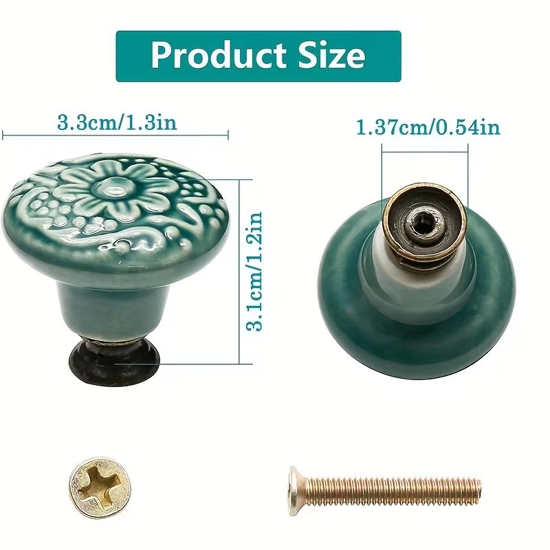 12 buah kenop kabinet keramik, - Furniture Hardware Pulls ulasan dan harga
