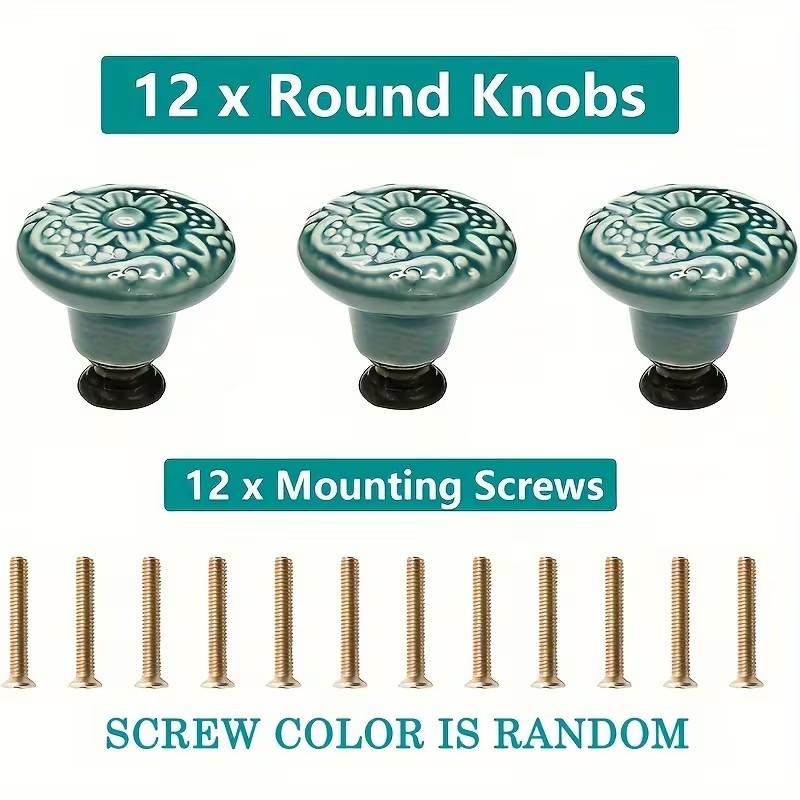 12 buah kenop kabinet keramik, - Furniture Hardware Pulls ulasan dan harga