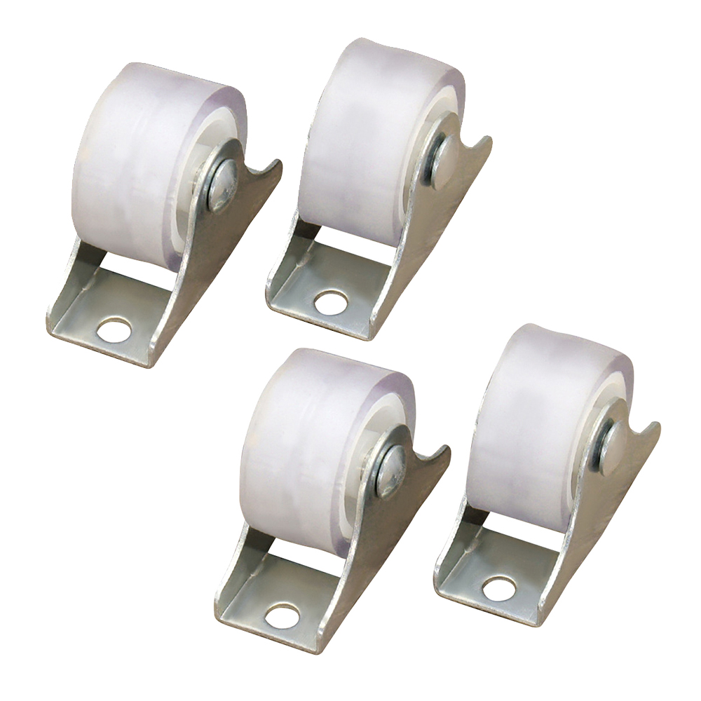 4 Buah Roda Putar Tetap Putih  - Furniture Rails Hardware ulasan dan harga