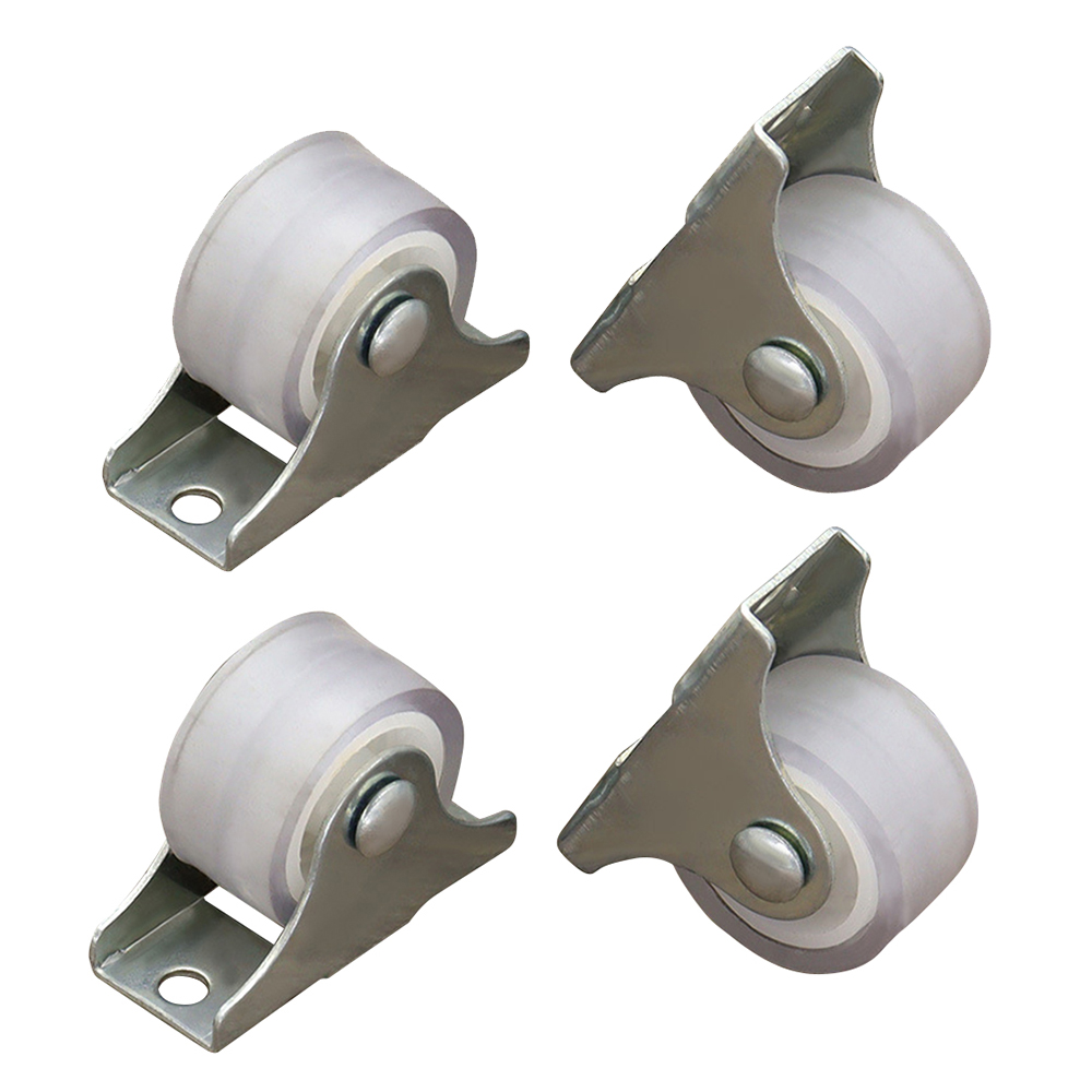 4 Buah Roda Putar Tetap Putih  - Furniture Rails Hardware ulasan dan harga