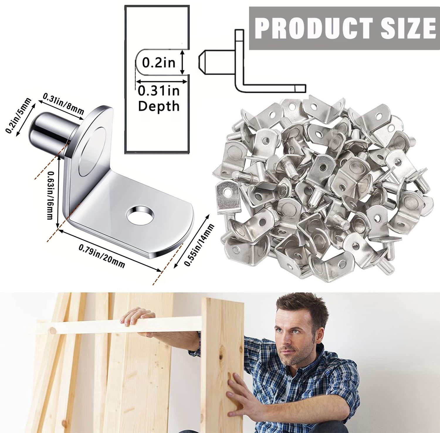 Penyangga Rak 5mm Bentuk L, Pe - Shelf Peg Support ulasan dan harga