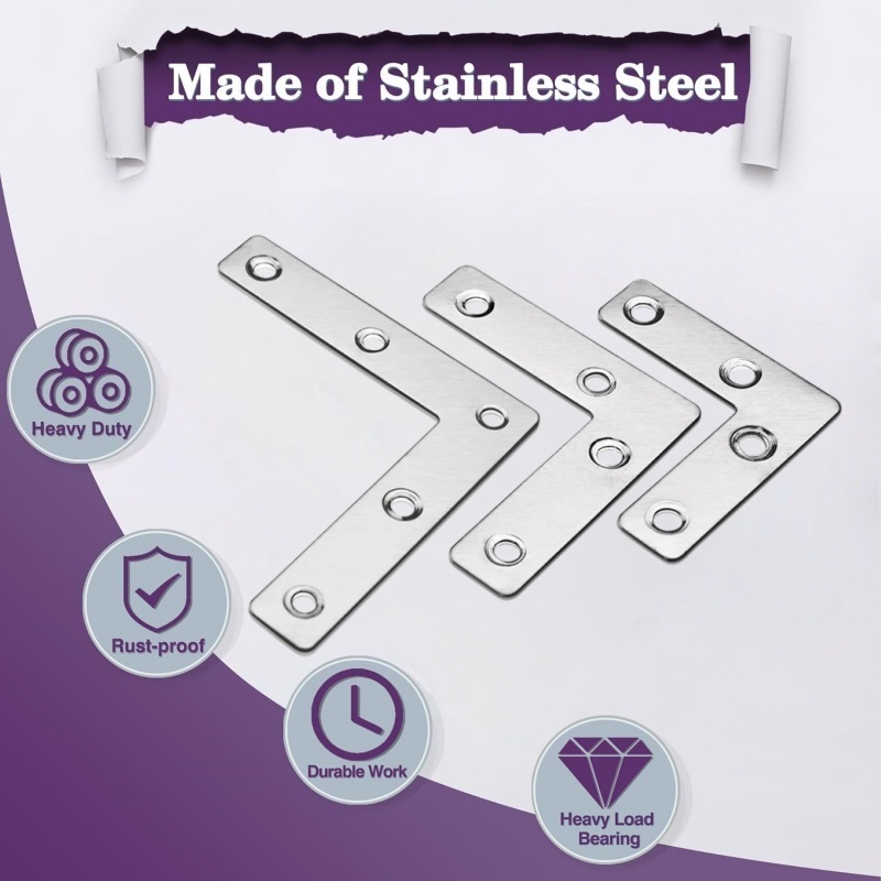 10 Buah Konektor Sudut Braket  - Joint Connector Bracket ulasan dan harga