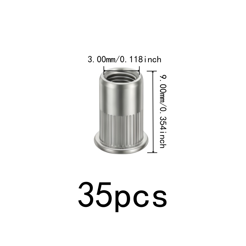 35 buah Mur Sisipan Berulir M3 - Furniture Hardware Threaded Inserts ulasan dan harga